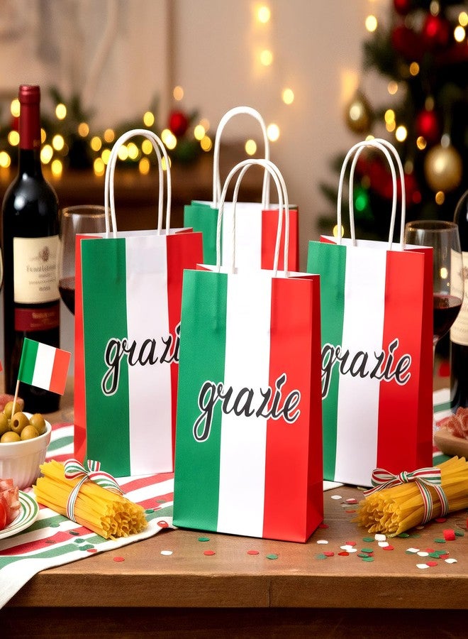 ForraFun 24 Pieces Italian Flag Birthday Goodie Bags Set Italian Flag Red White and Green Gift Favors Bags National Day of Italy for Theme Party Decoration Supplies Family Party - Image 4